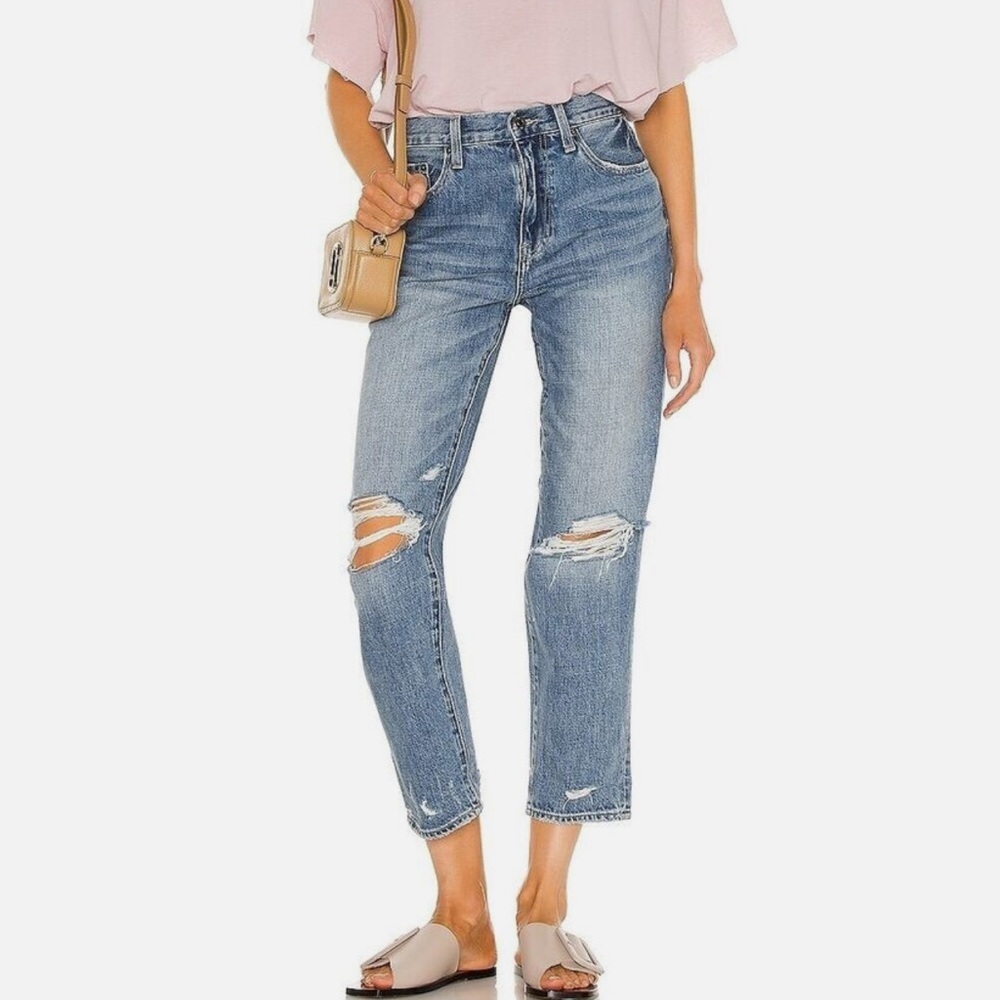 Revolve Pistola Presley High Rise Relaxed Roller Jeans Size 26 Los Feliz NWT - - Picture 4 of 12